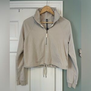 Vuori Cropped Tie Waist Quarter Zip